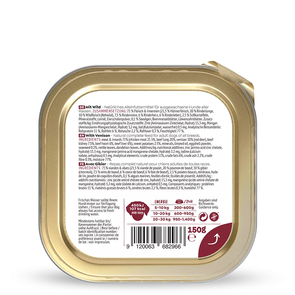 Pâté pour chien - Gibier