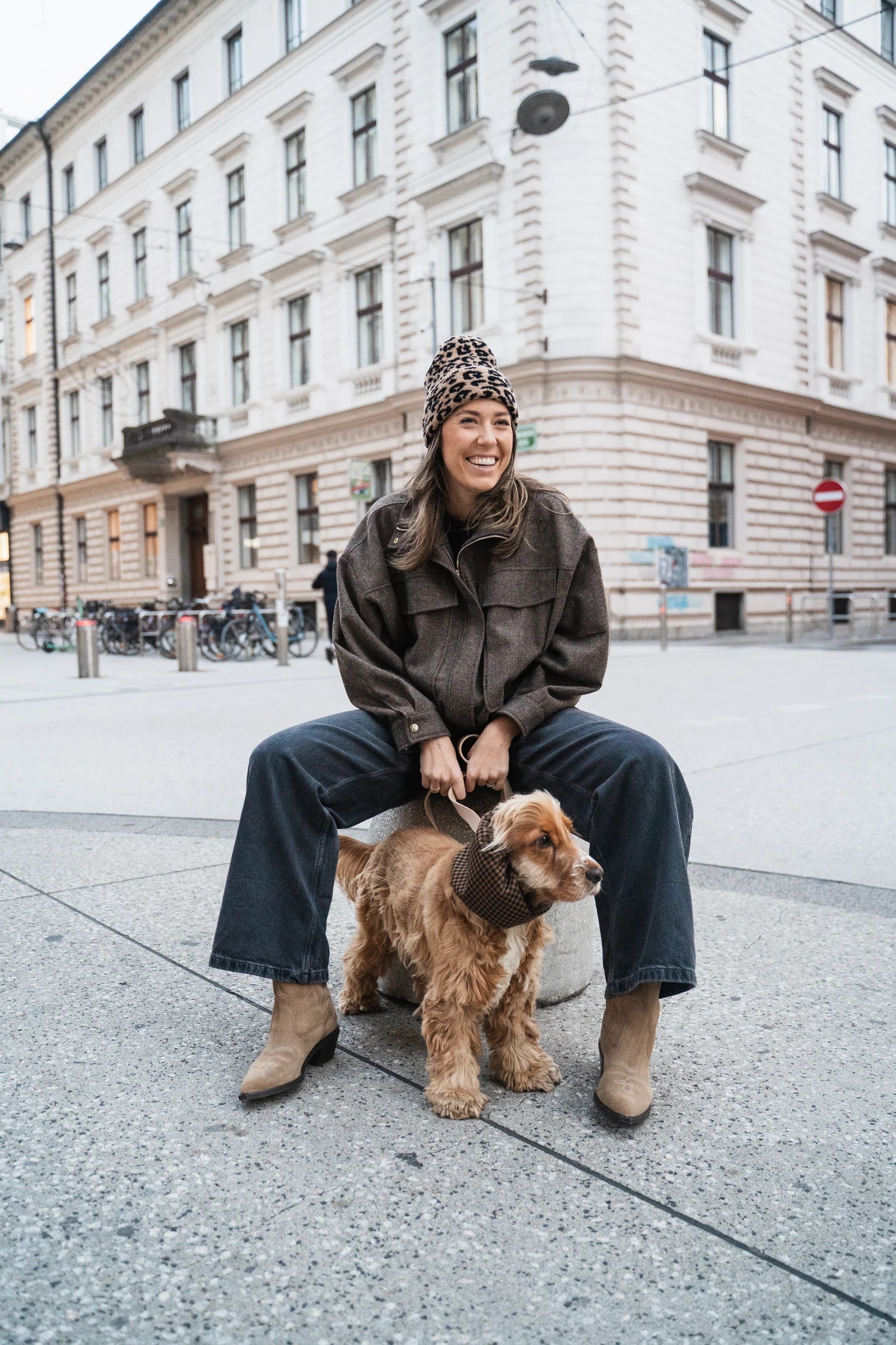 Snood imperméable - Carreaux marrons