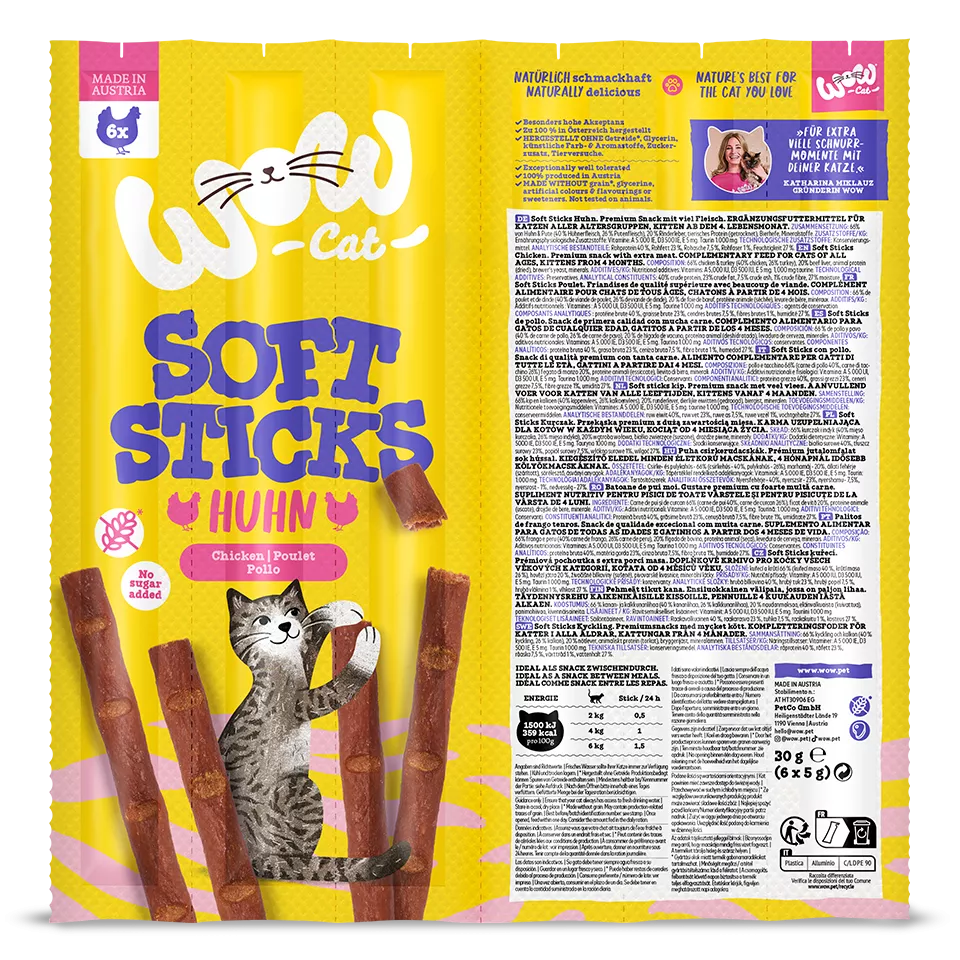 Poulet - Friandise en stick pour chat