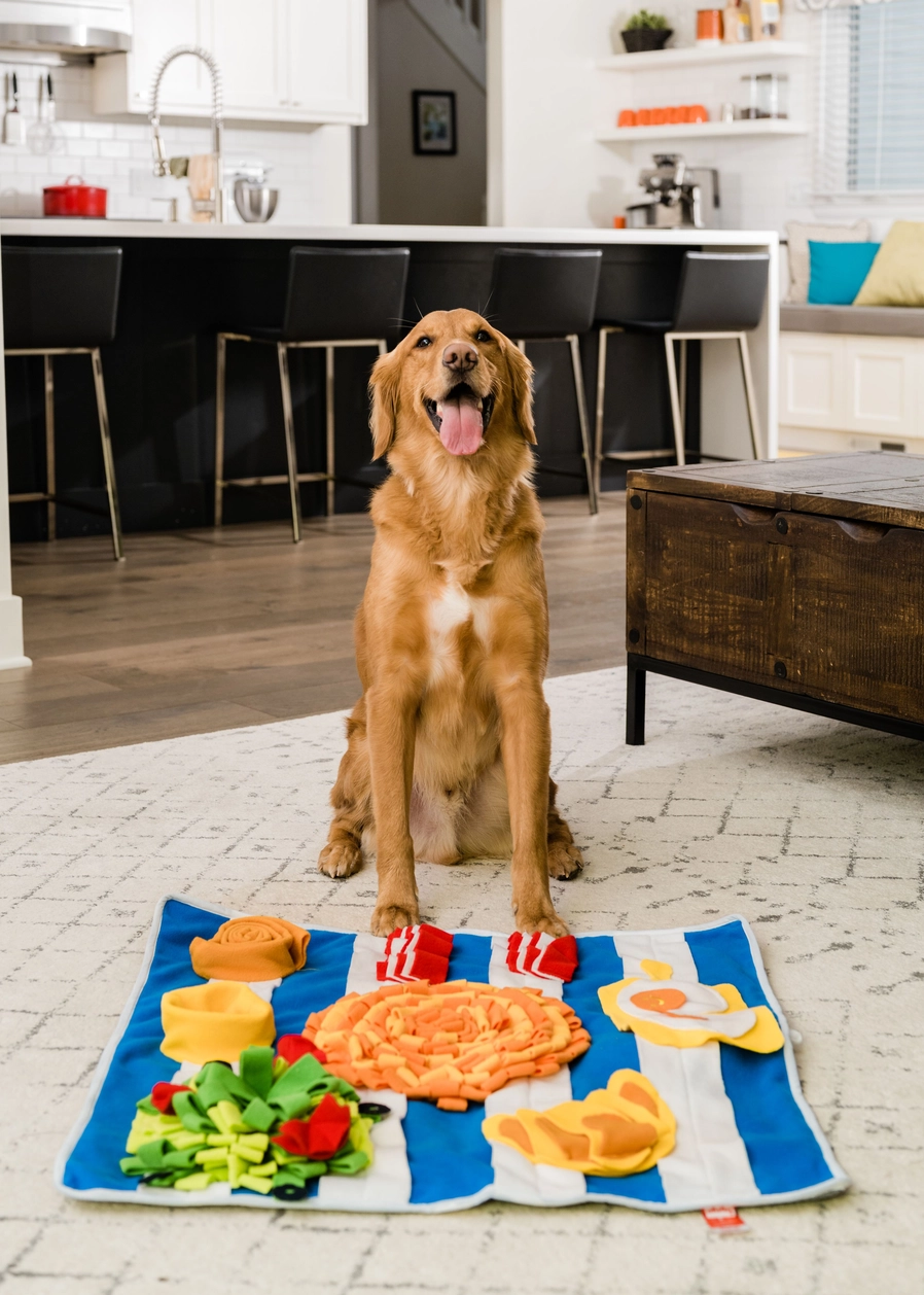 Tapis de fouille pour chien - Petit déjeuner interactif pour éveiller les sens | Marque Muzon