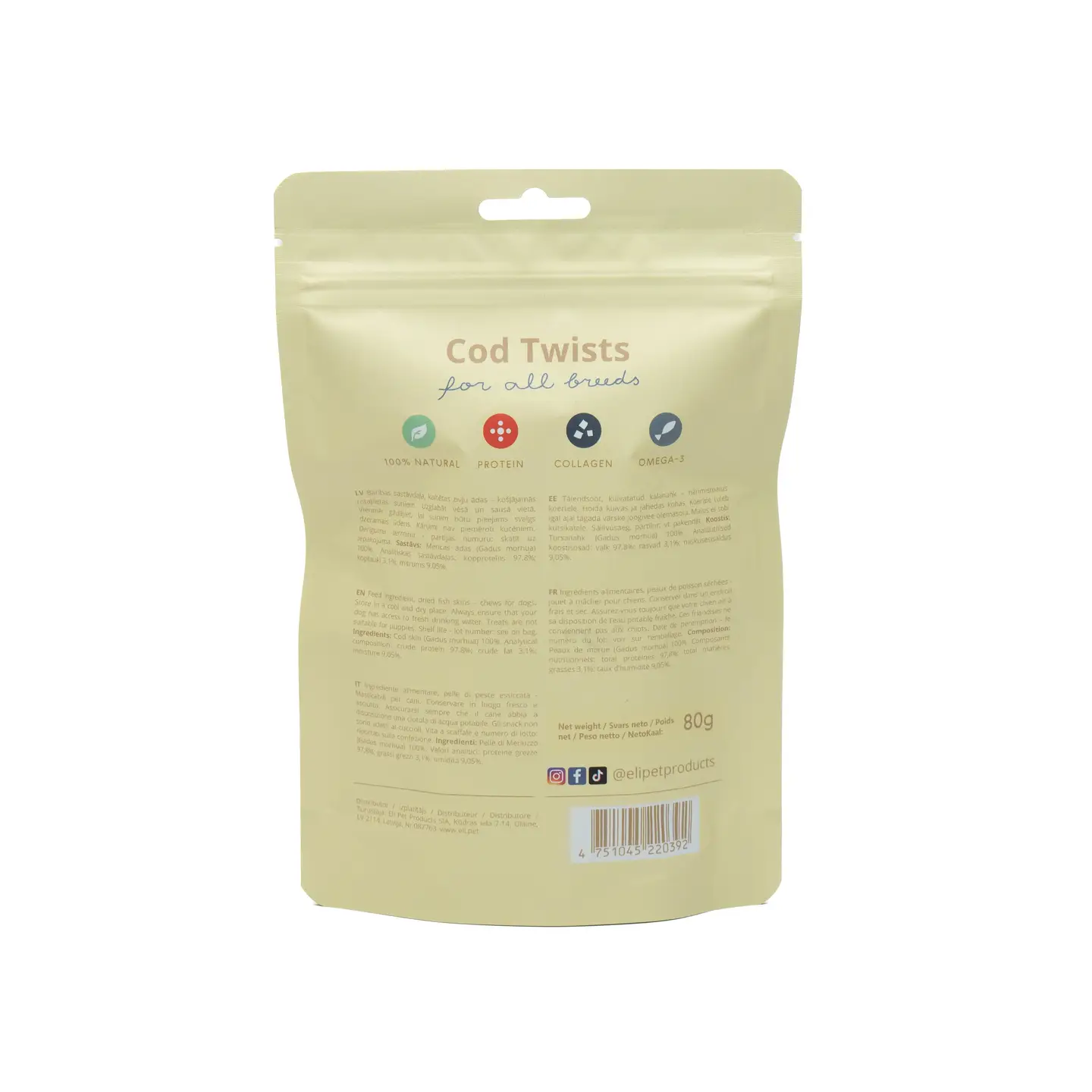 Torsades de peau de morue - Mastication naturelle